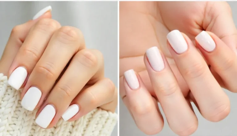 Milky White Nails