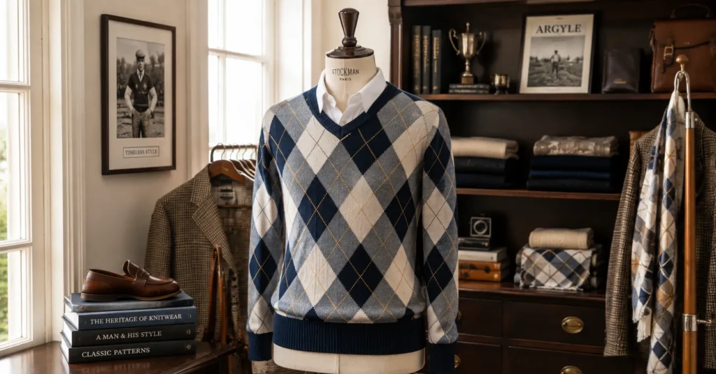 Argyle Sweater: The Complete Guide to Timeless Fashion & Styling 7 Argyle Sweater representing its lasting influence on classic fashion and popular culture