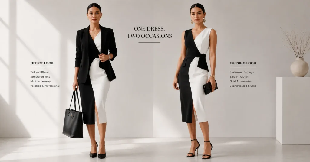Black and White Dress: Elegant Looks That Never Go Out of Style 6 Black and White Dress styled from office wear to elegant evening fashion.