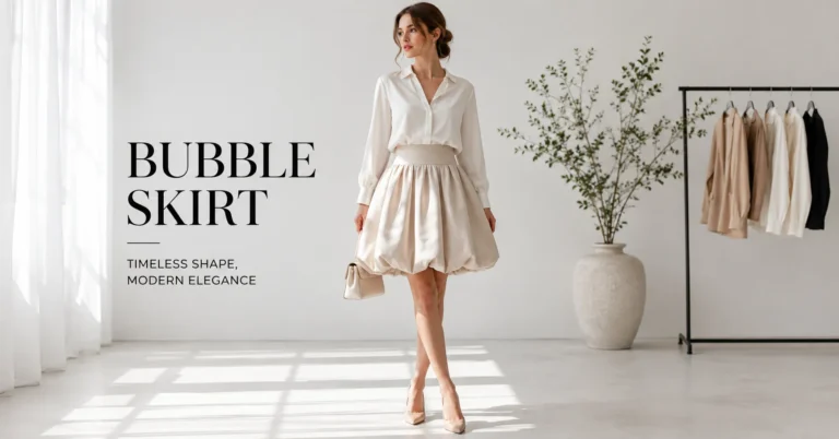 Bubble Skirt fashion inspiration featuring a timeless editorial outfit with elegant modern styling