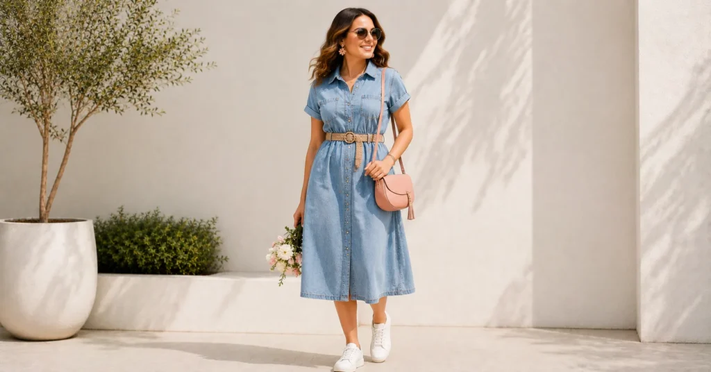 Denim Dress Clothes: The Effortless Blend of Style, Comfort, and Confidence 10 Denim Dress Clothes featuring fresh spring outfit inspiration for women