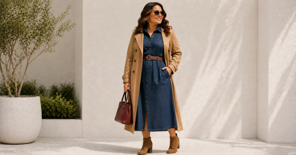 Denim Dress Clothes: The Effortless Blend of Style, Comfort, and Confidence 12 Denim Dress Clothes featuring warm autumn layered outfit ideas