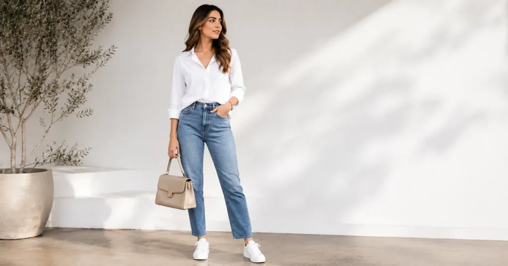 First Date Outfit Ideas: What to Wear to Make a Perfect First Impression 3 First Date Outfit Ideas featuring a chic and effortless classic casual outfit