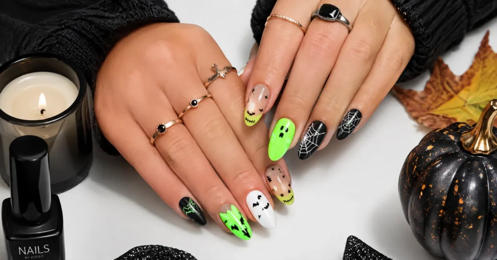 Halloween Nails: The Best Cute, Elegant & Spooky Nail Ideas 7 Glow-in-the-Dark Halloween Nails with stylish luminous manicure ideas
