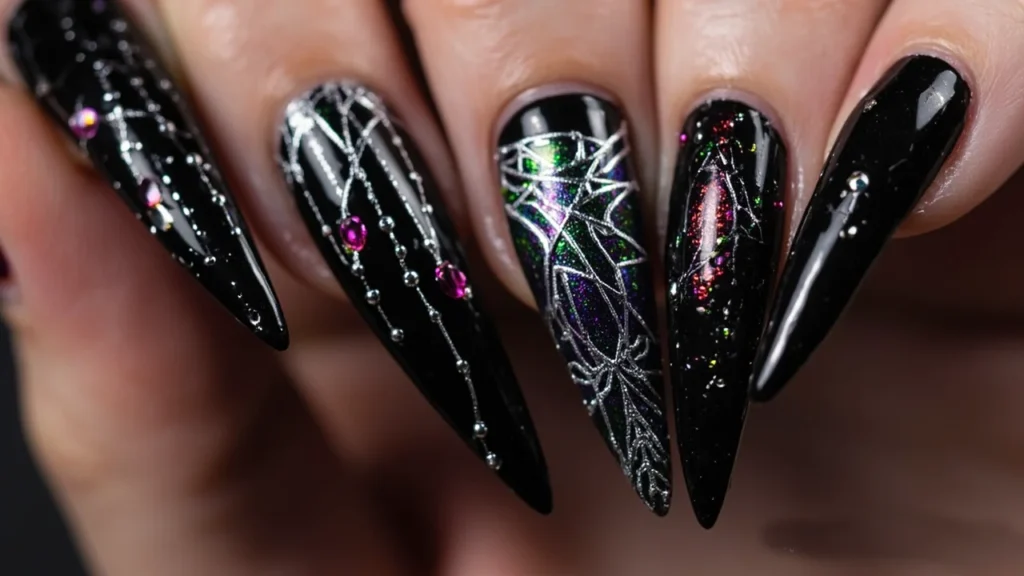 Hailuo Image Gothic Glamour Halloween Nails 435644915226845193