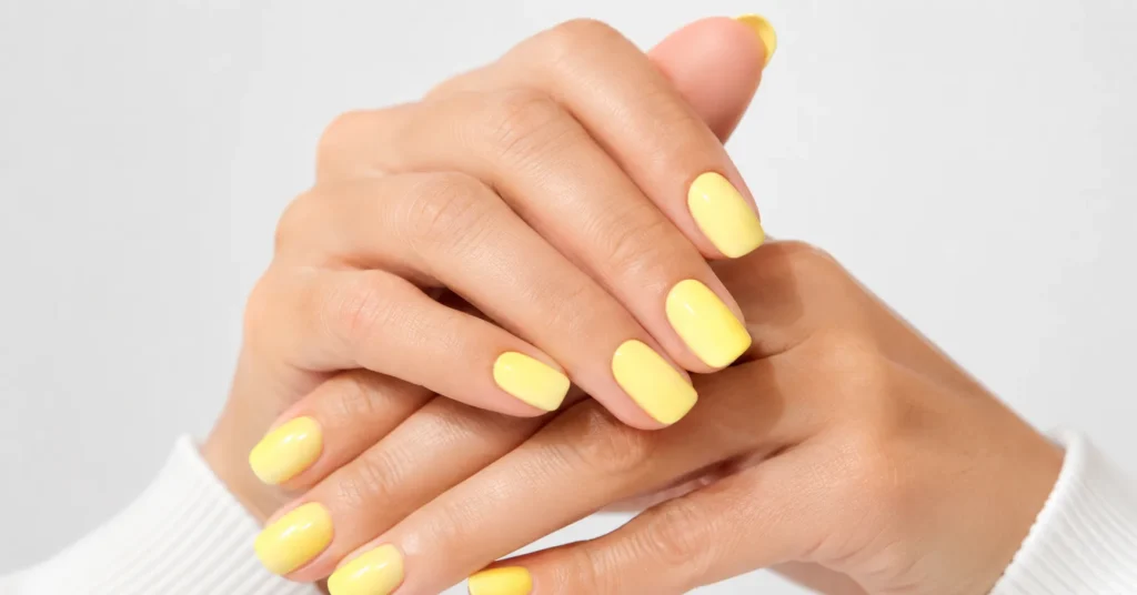 Yellow Nail Colour: Best Bright Nail Designs That Instantly Stand Out 4 Lemon Yellow Nail Colour for bright summer manicure inspiration
