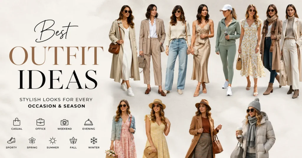 Outfit Ideas: Stylish Looks for Work, Weekends, and Special Events 2 Outfit Ideas fashion blog hero image featuring stylish women's outfits for every occasion and season.