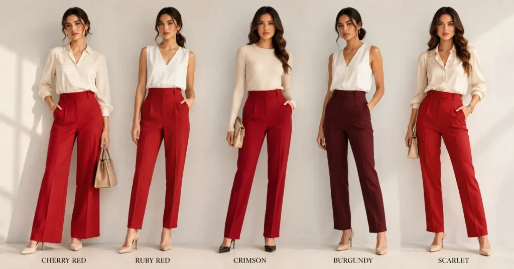 Red Pants: Stunning Outfit Ideas to Instantly Elevate Your Style 6 Red Pants outfit ideas in multiple fashionable styles