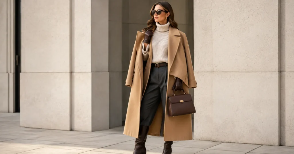 Winter Fashion 2026: Powerful Style Trends Every Woman Loves 3 Winter Fashion 2026 oversized wool coat outfit inspiration for women.