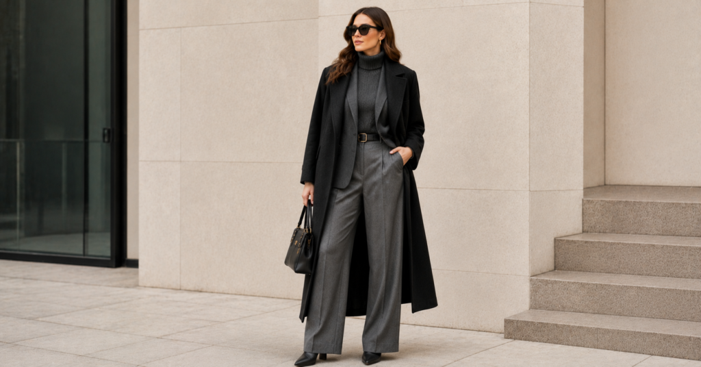 Winter Fashion 2026: Powerful Style Trends Every Woman Loves 8 Winter Fashion 2026 professional workday outfit for women.