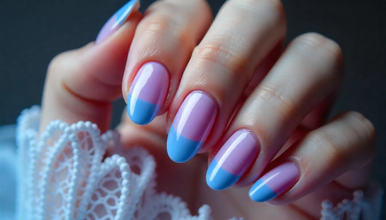 Chrome French Tip Nails