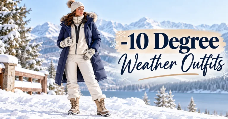 - 10 Degree Weather Outfits for extreme cold with insulated parka, thermal layers, winter boots and full-coverage accessories