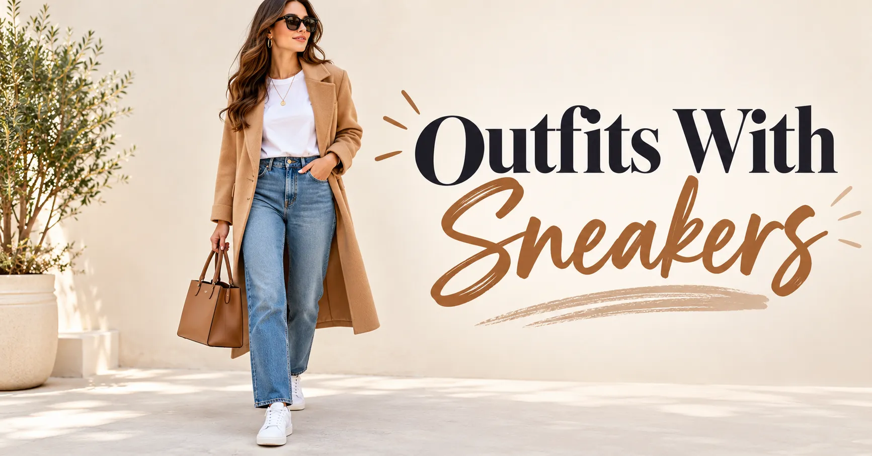 Stylish Outfits With Sneakers featuring jeans and white sneakers