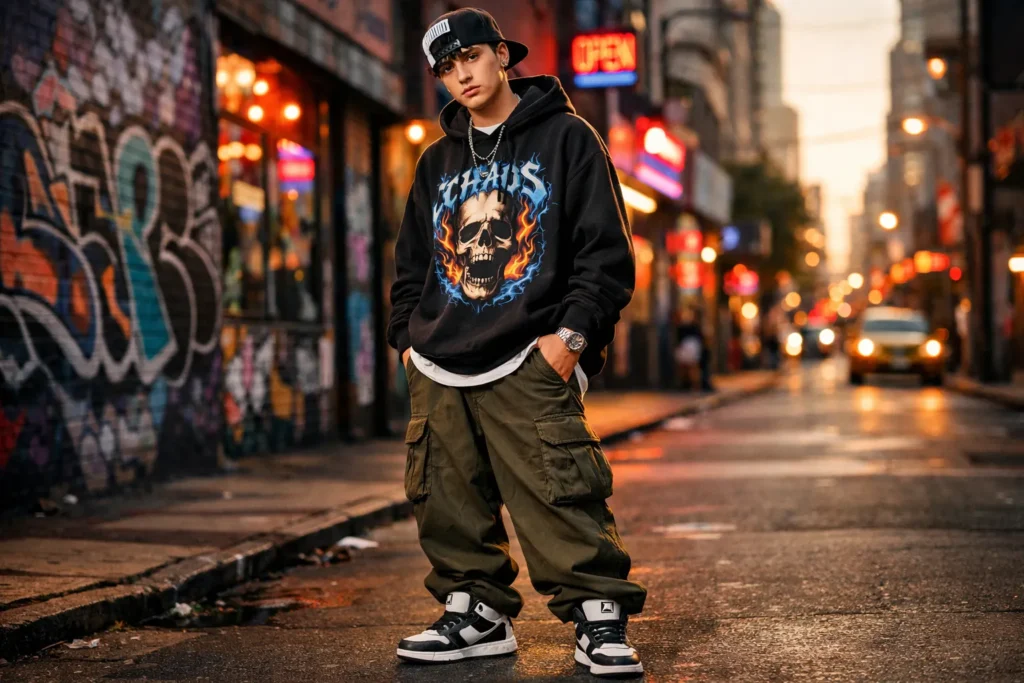 What is a drippy outfit showing modern streetwear fashion and confident style