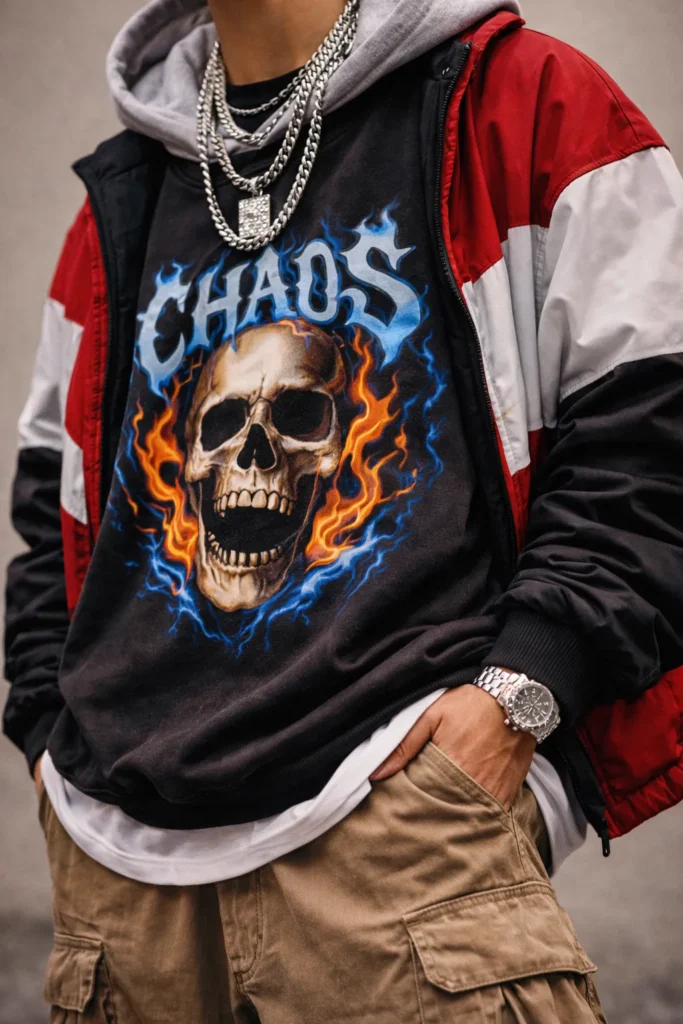 What is a drippy outfit showing modern streetwear fashion and confident style