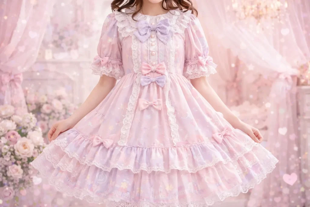 Kawaii outfit dresses including sweet lolita and babydoll styles