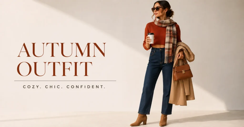 Cropped Top Outfit Ideas: Stylish Looks for Every Occasion 11 Cropped Top Outfit styled with cozy knitwear for fall.