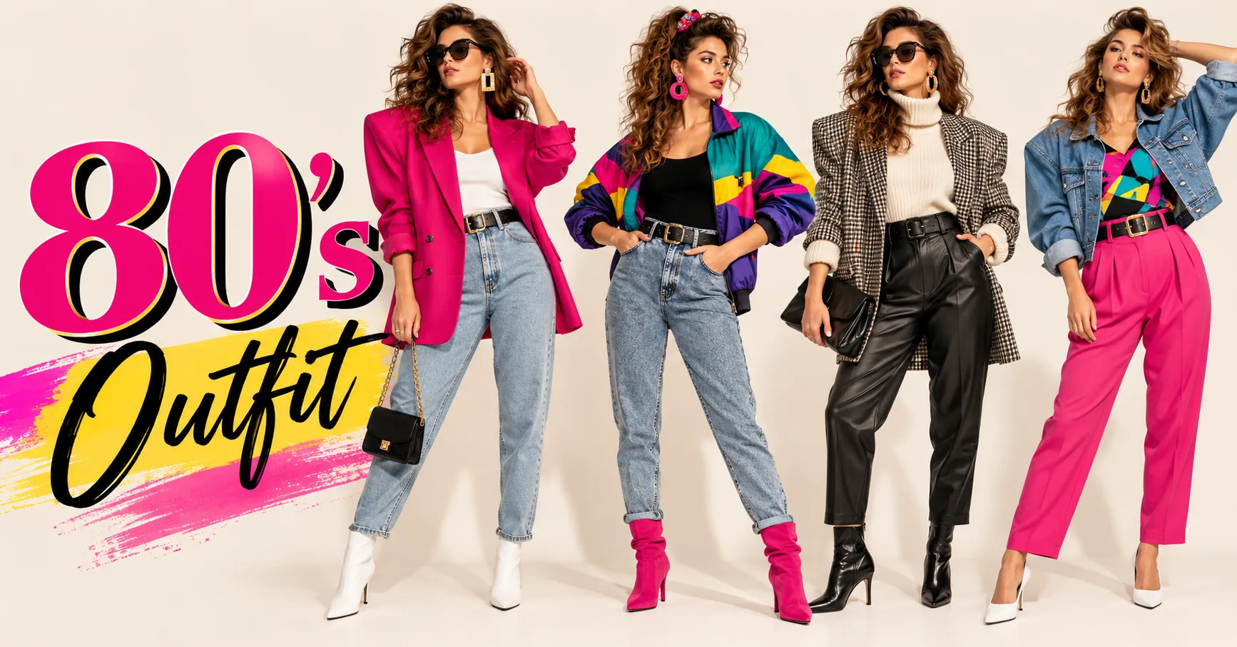 Home 10 80's Outfit Ideas featuring a stylish modern interpretation of iconic 1980s fashion.