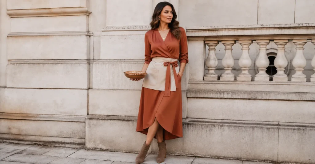 Cute Thanksgiving Outfit Ideas You'll Want to Copy This Year 6 Thanksgiving hostess outfit with comfortable chic fall fashion
