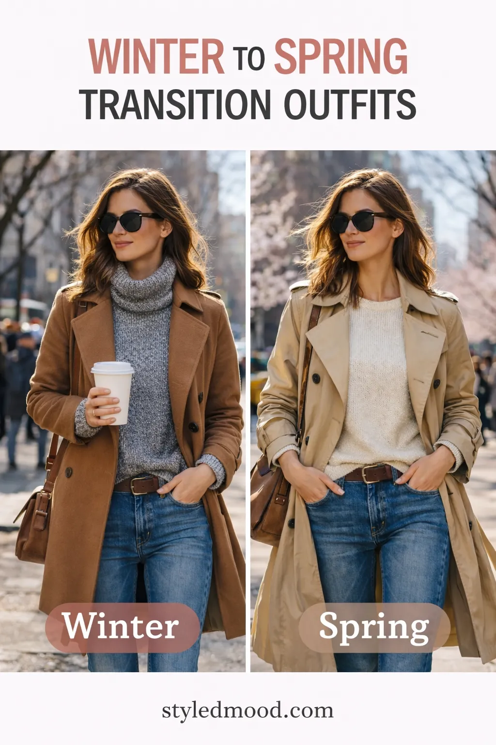 Winter to Spring Transition Outfits