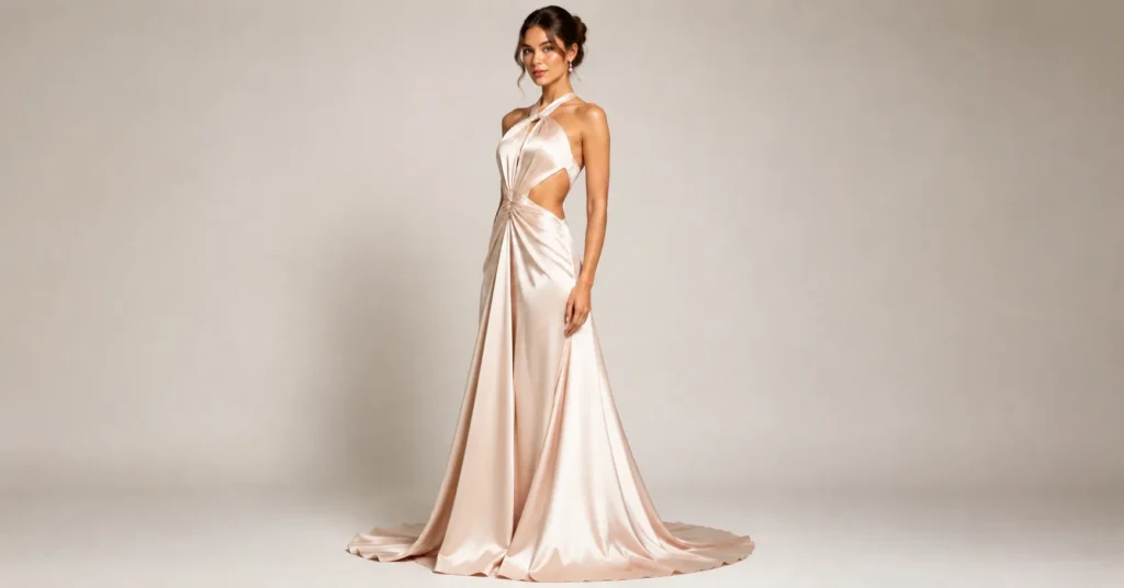 Prom Dresses Guide: Best Styles, Colors & Trends for 2026 6 Modern prom dress with tasteful cut-out design.