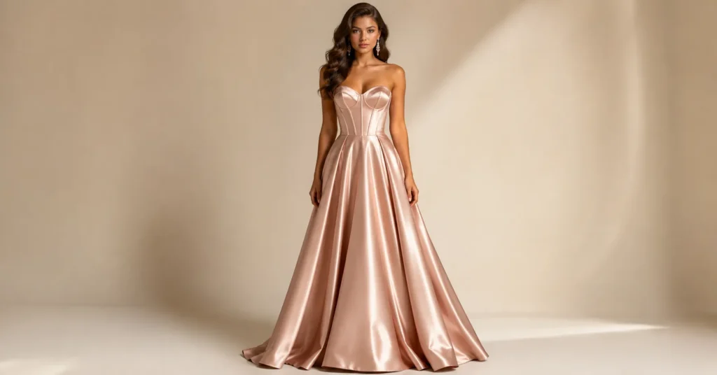 Prom Dresses Guide: Best Styles, Colors & Trends for 2026 3 Modern corset prom dress trend with elegant structured bodice.