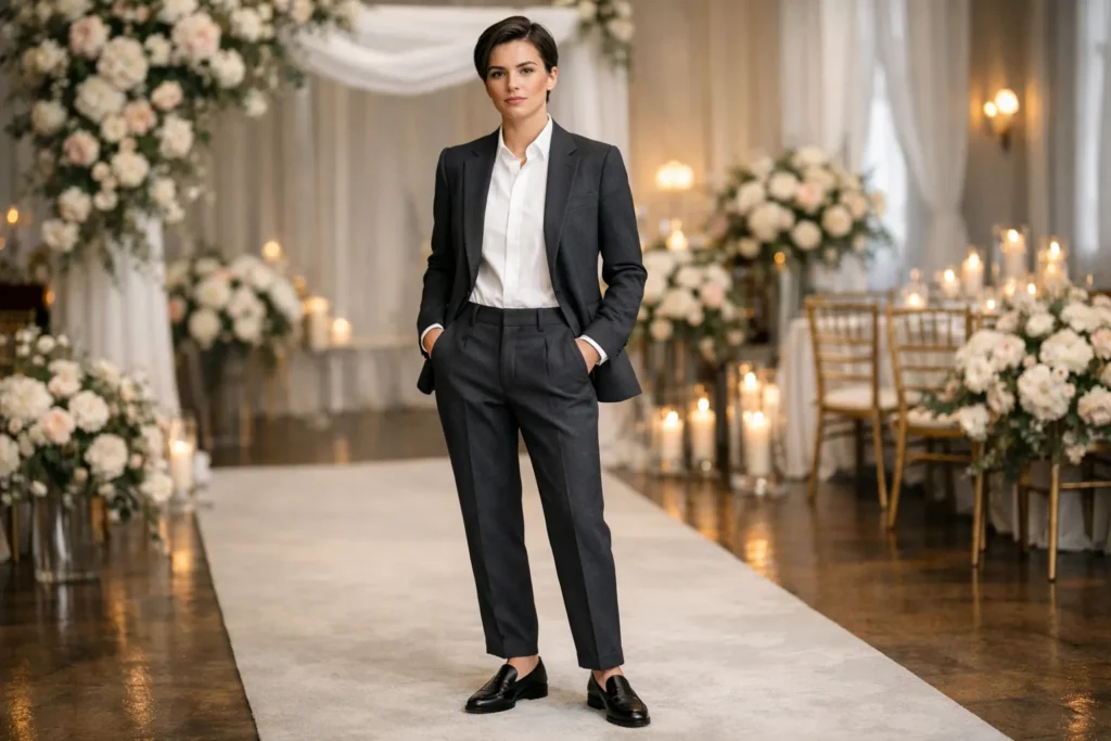 Tomboy Wedding Guest Outfit