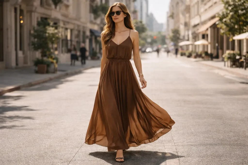 How to Style a Brown Maxi Dress for Any Occasion 2 Brown Maxi Dress