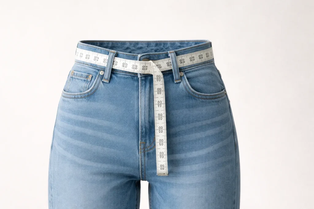 size 30 jeans in US sizing guide