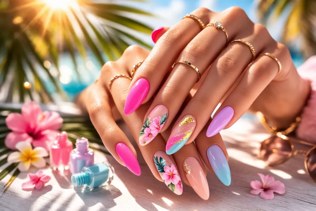 50+ Stunning Summer Almond Nails to Try This Year 2 Summer Almond Nails
