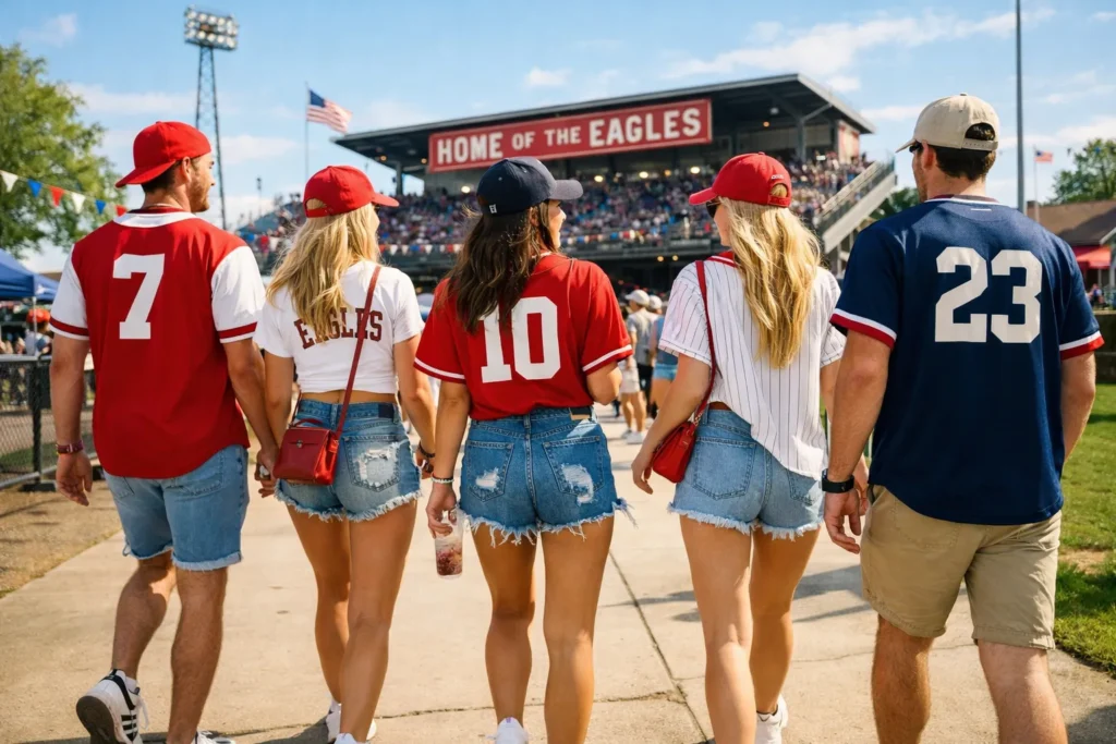 College Baseball Game Outfit