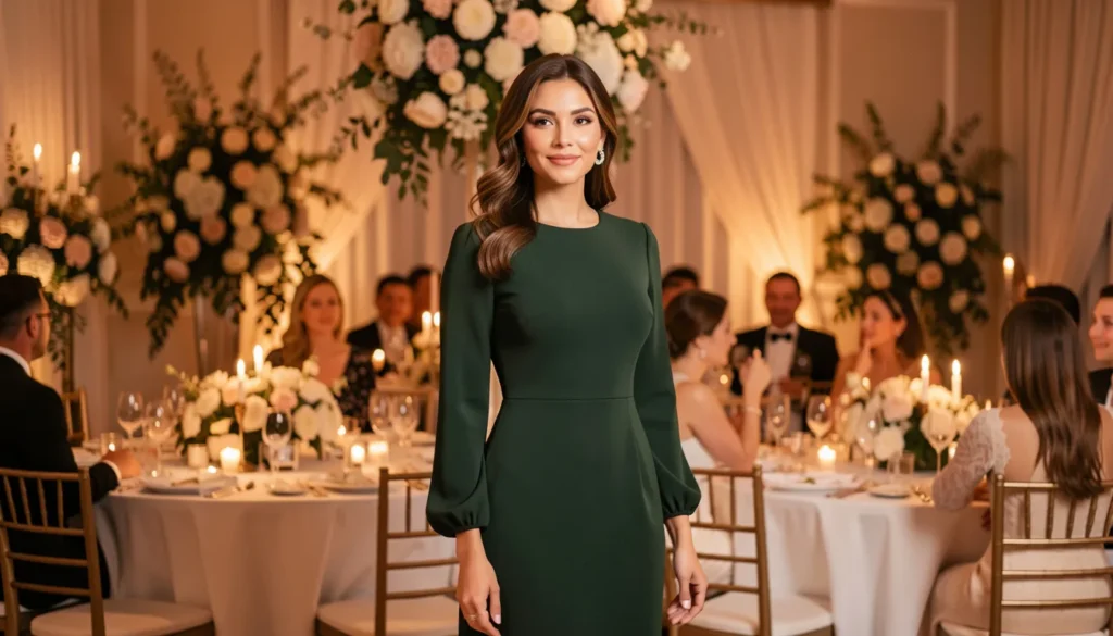 Elegant Long Sleeve Wedding Guest Dresses for Every Season 3 2 17