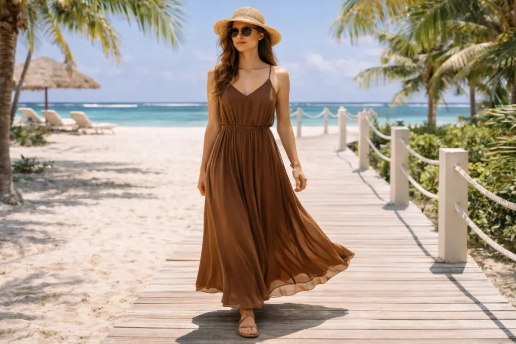 How to Style a Brown Maxi Dress for Any Occasion 4 3 13