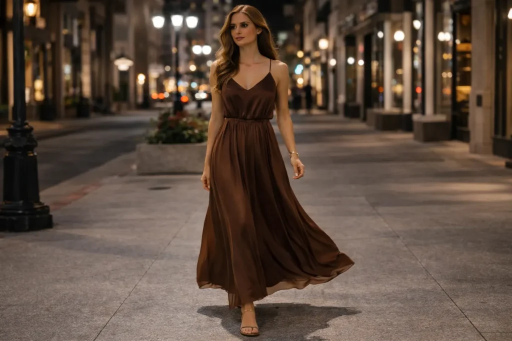 How to Style a Brown Maxi Dress for Any Occasion 5 4 13