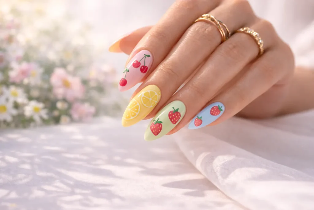 50+ Stunning Summer Almond Nails to Try This Year 7 6 5
