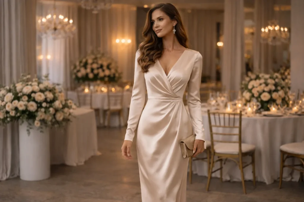 Elegant Long Sleeve Wedding Guest Dresses for Every Season 10 9 16