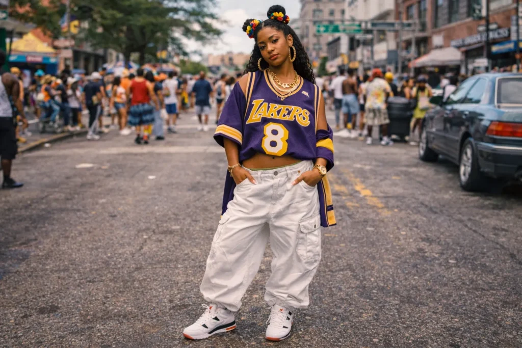 Modern Freaknik outfits inspired by 90s streetwear fashion