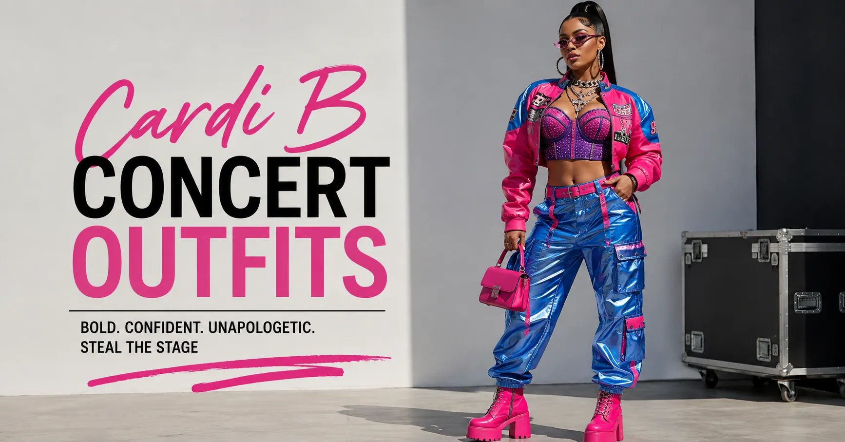 Cardi B Concert Outfits featuring a bold Y2K-inspired hip-hop glam concert look