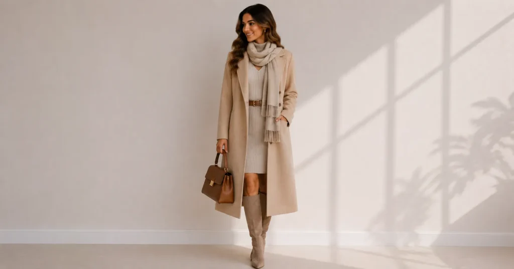 21st Birthday Outfit Ideas featuring cozy winter birthday outfits with stylish layering.
