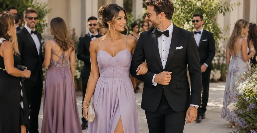 Spring Wedding Outfit: What to Wear for Every Dress Code, Venue & Weather Twist 4 Formal attire featured in the Spring Wedding Outfit Style Guide.