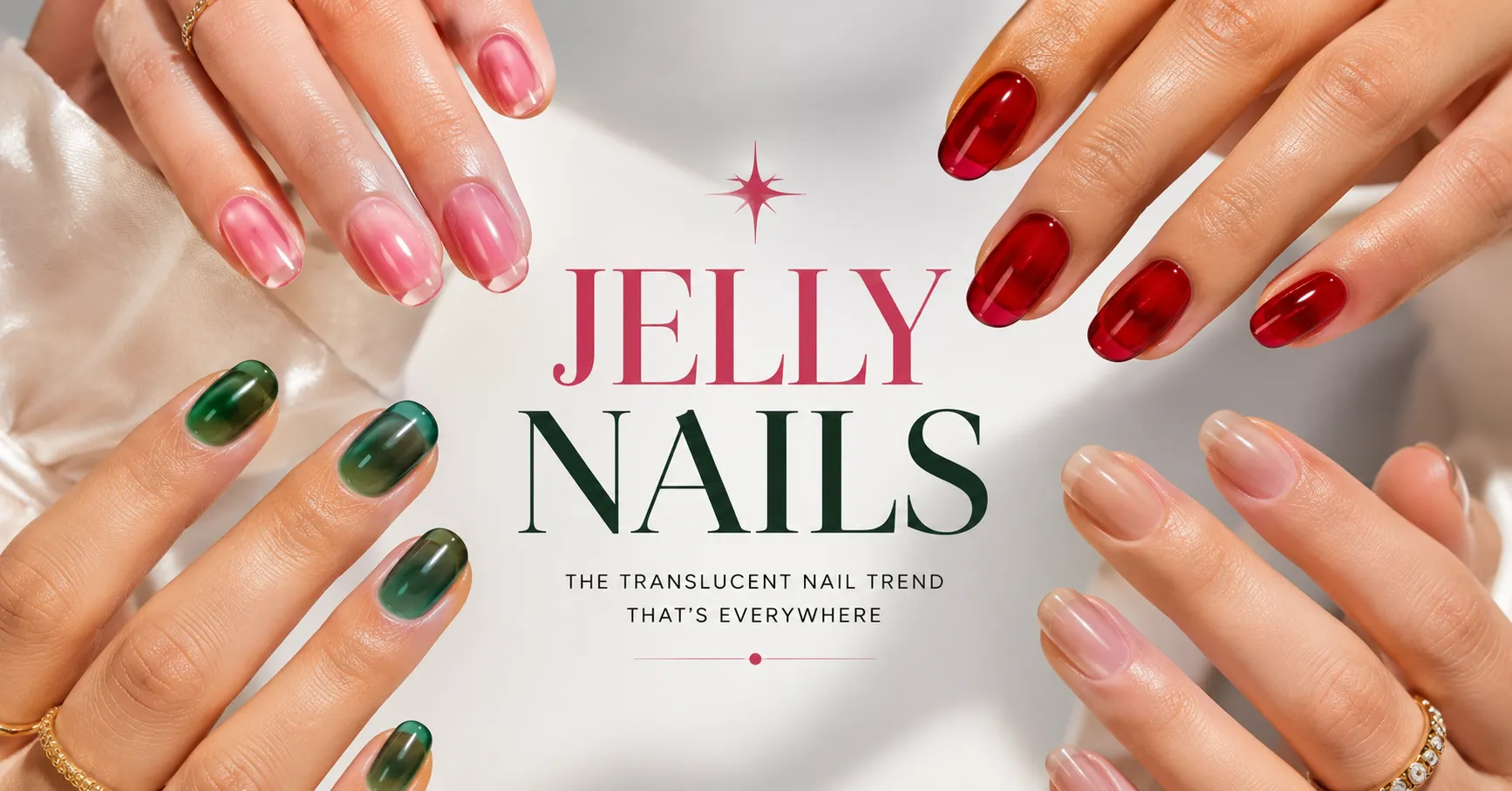 Jelly nails featuring colorful translucent manicure ideas for every style.