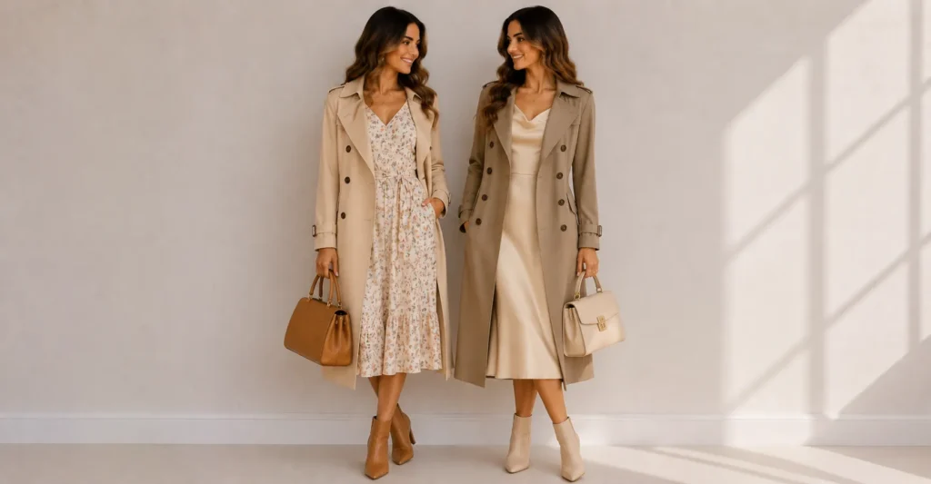 21st Birthday Outfit Ideas featuring stylish spring and fall transitional outfits.