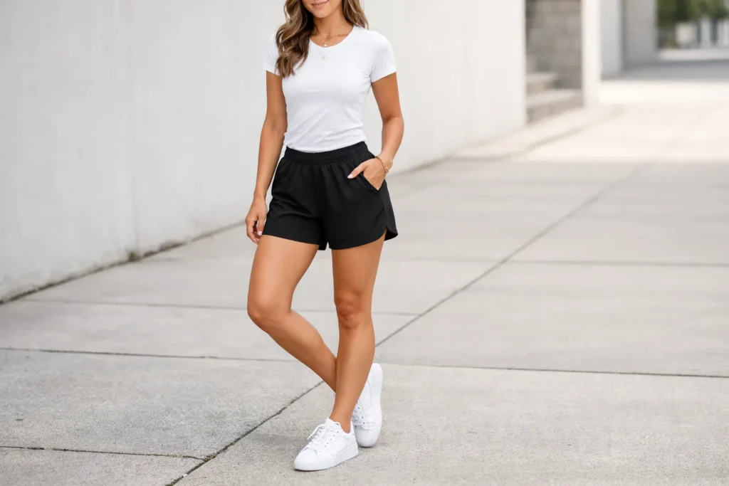 Black Athletic Shorts Outfit