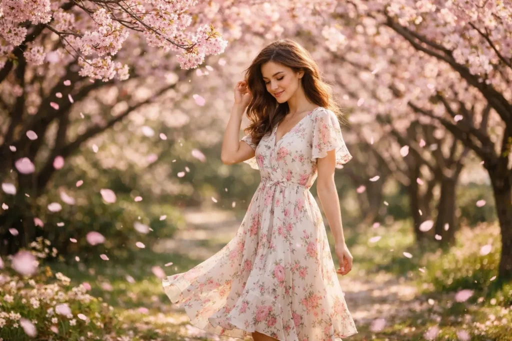 Stunning Cherry Blossom Outfit Ideas for Spring Photos 2 Cherry Blossom Outfit Ideas