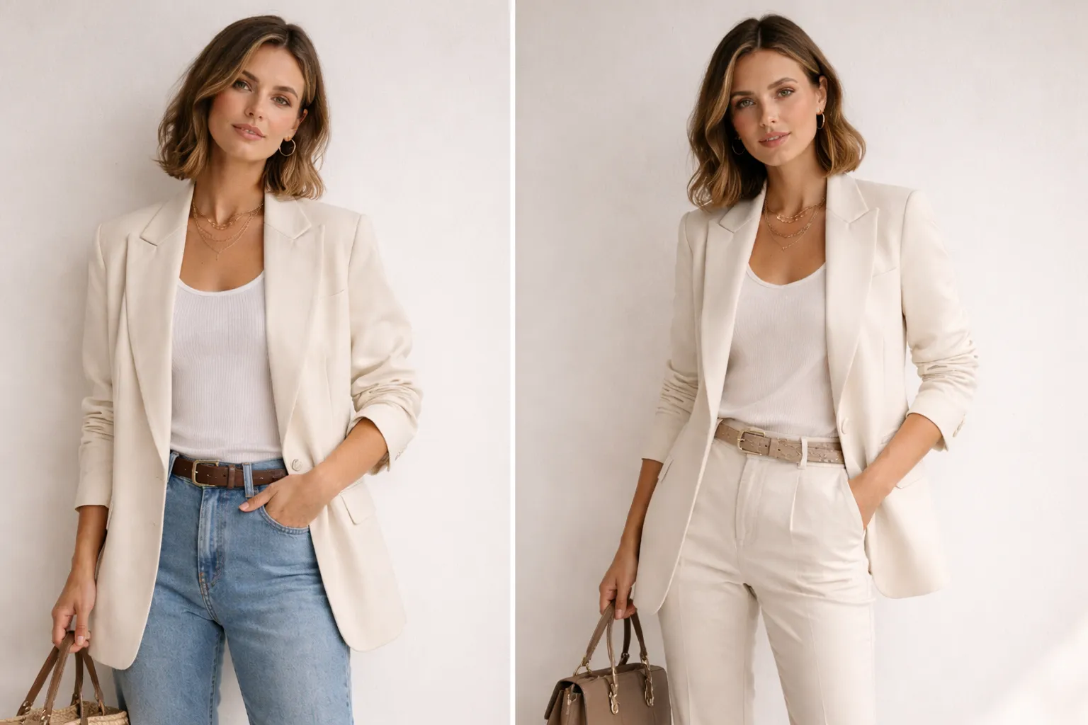 Trending Cream Blazer Outfit Ideas