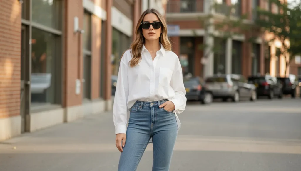 How to Style a White Top with Jeans Outfit for Any Occasion 5 White Top with Jeans Outfit