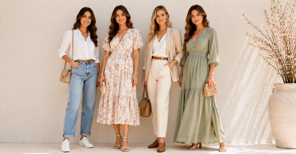Spring Photoshoot Outfits That Make Every Photo Look Effortlessly Chic 12 Different Spring Photoshoot Outfits for every spring photography occasion.