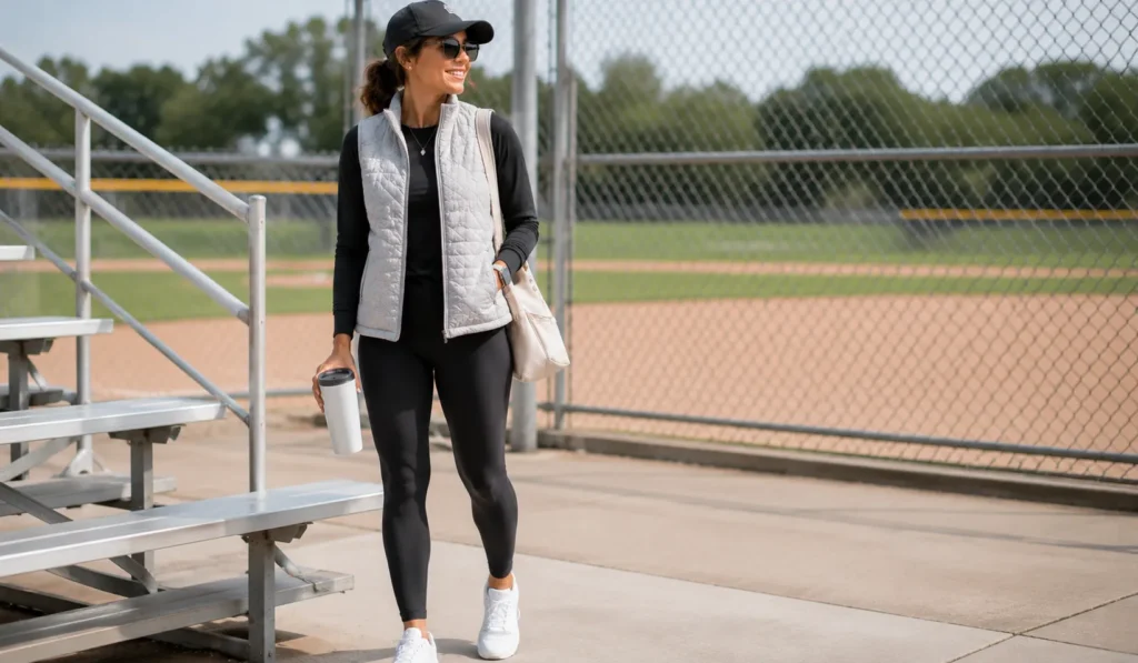 Don't Miss These Softball Mom Outfits for Every Tournament Day 8 Fall Softball Mom Outfits featuring cozy layered clothing.