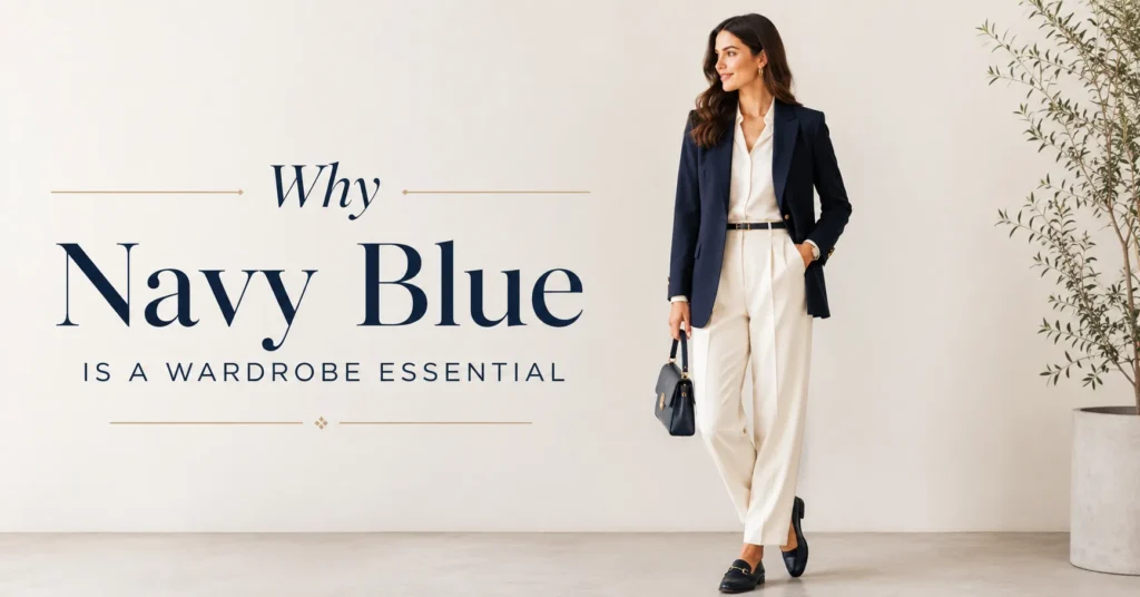 Why Navy Blue Outfits are a wardrobe essential for every modern woman.