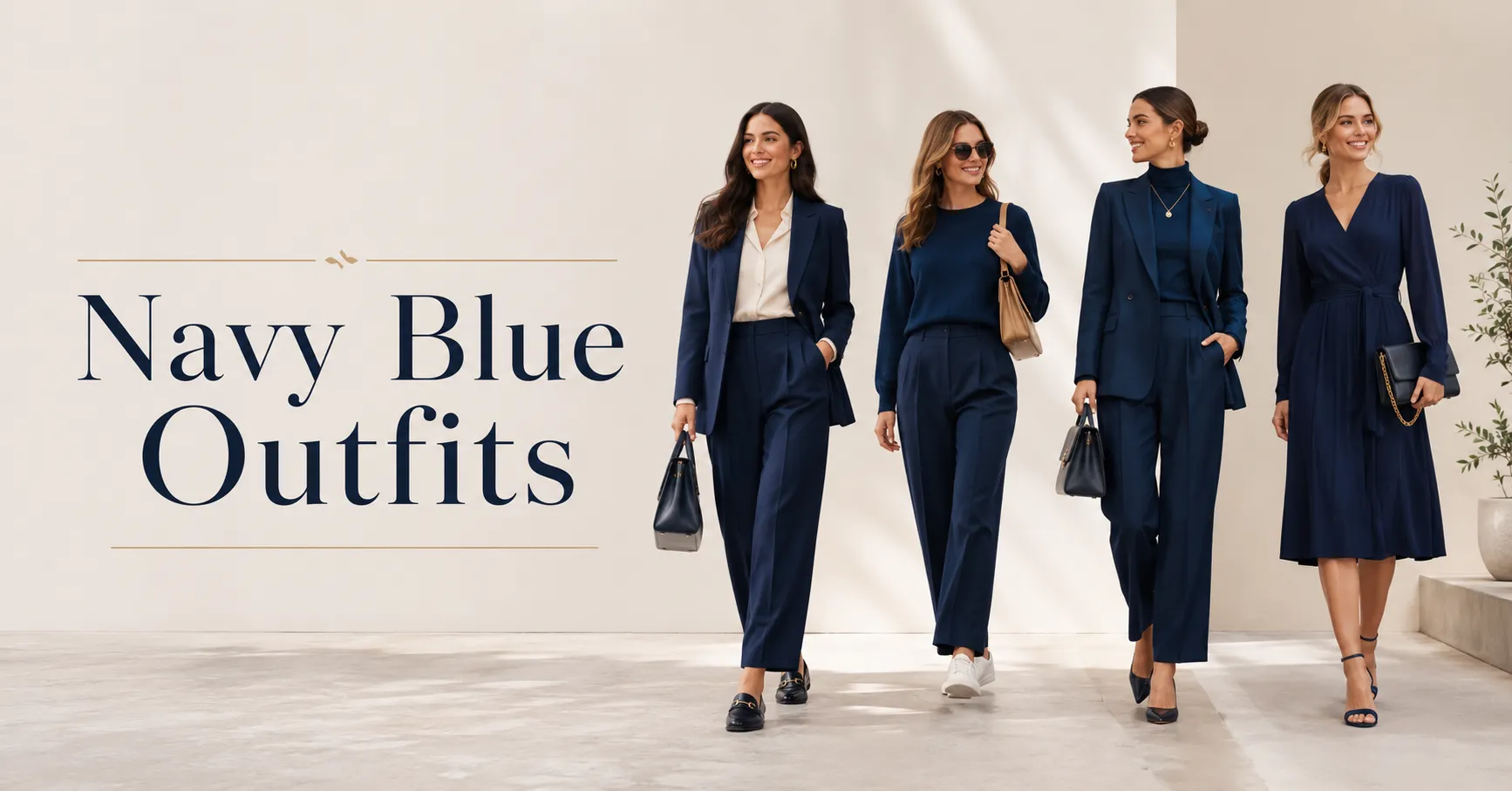 Home 10 Navy Blue Outfits fashion blog hero image featuring stylish navy blue outfit ideas for women.